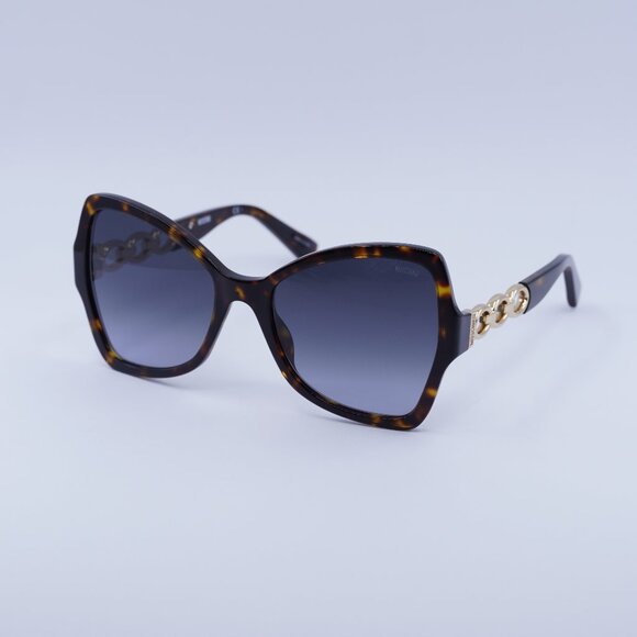 Moschino MOS099/S 0086 9O Sunglasses Havana Butterfly Frame, Grey Lenses main image 10